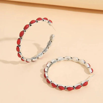 Pendientes vintage en turquesa