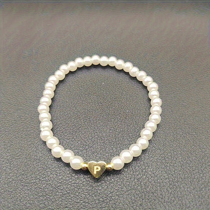 Pulsera Elegante de Corazón con Inicial
