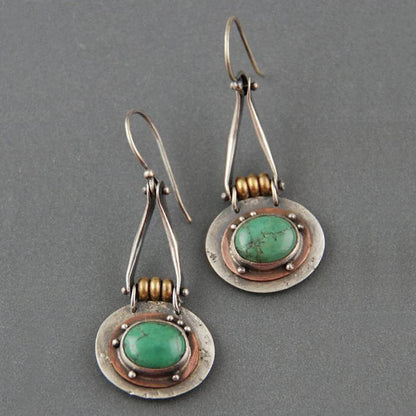 Pendientes con piedra turquesa