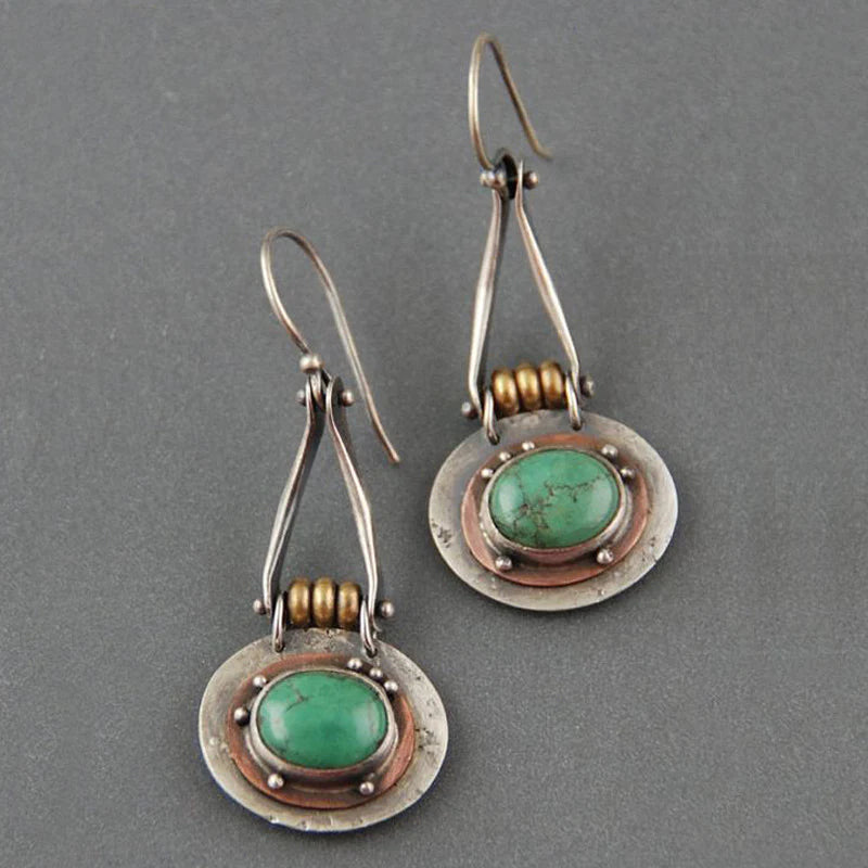 Pendientes Turquesa Dos Tonos