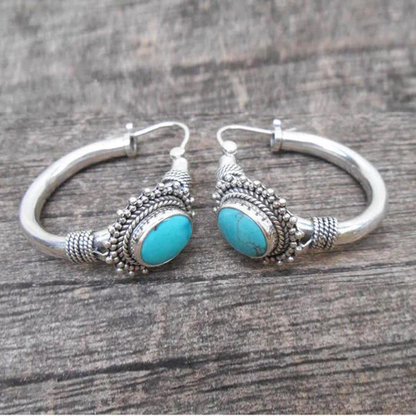 Pendientes vintage turquesa