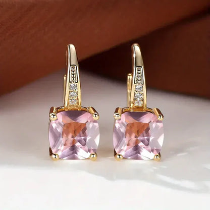 Pendientes Aro de Oro con Piedras Misteriosas