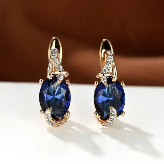 Златисти обеци Midnight Royal Drop