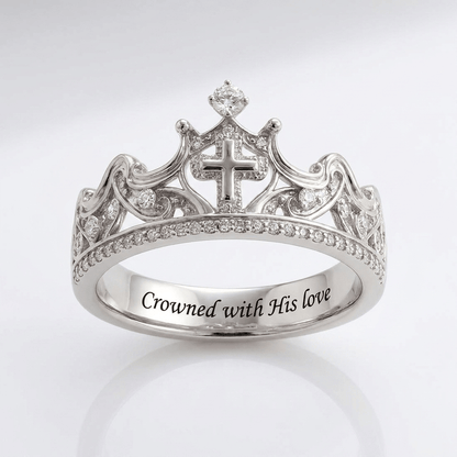 ANILLO DE PLATA CORONADO CON SU AMOR