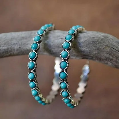 Pendientes vintage en turquesa