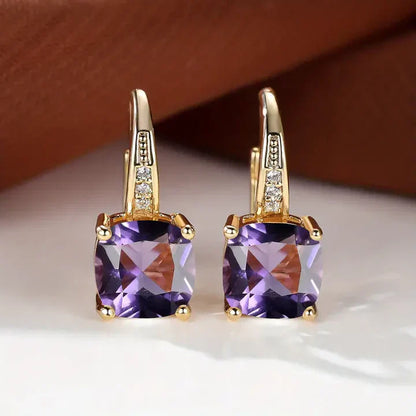 Pendientes Aro de Oro con Piedras Misteriosas