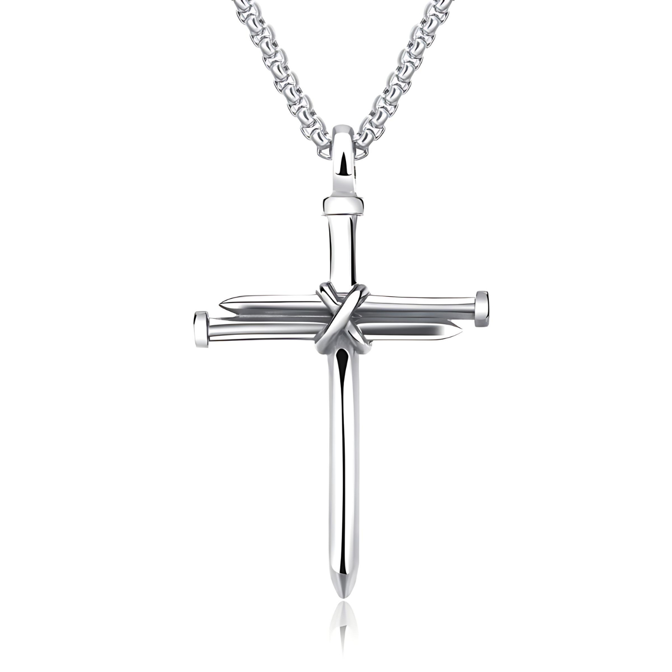 Collar con cruz en forma de clavo