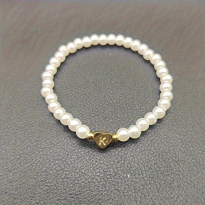 Pulsera Elegante de Corazón con Inicial
