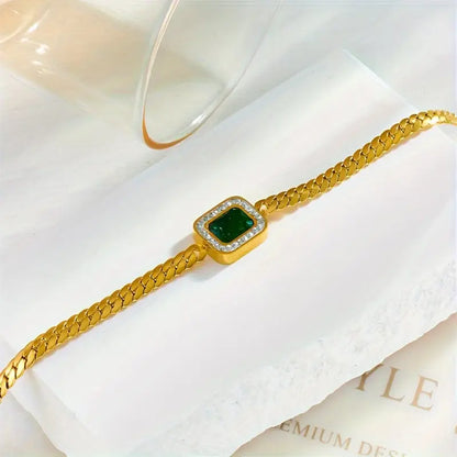 Pulsera Joana Verdejante con Esmeralda