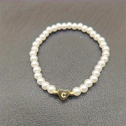 Pulsera Elegante de Corazón con Inicial