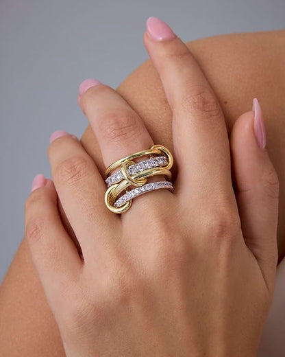 Conjunto Anillos Unidos | Oro