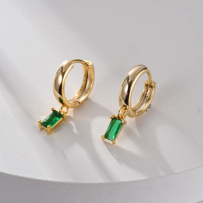 Pendientes Luisa Elegantes con Esmeralda