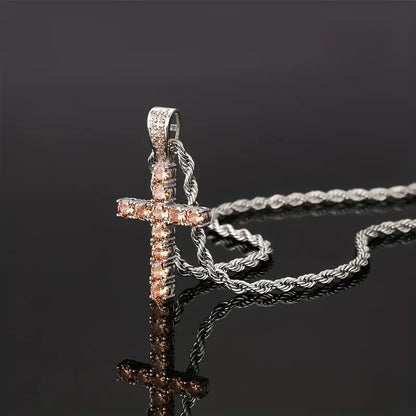 Collar con colgante cruzado