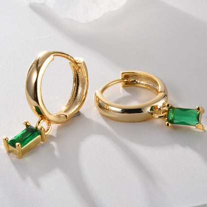Pendientes Luisa Elegantes con Esmeralda