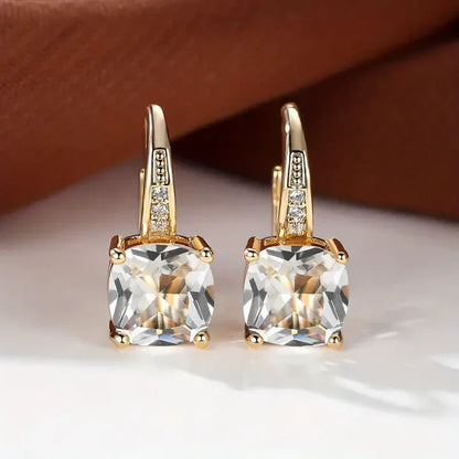 Pendientes Aro de Oro con Piedras Misteriosas