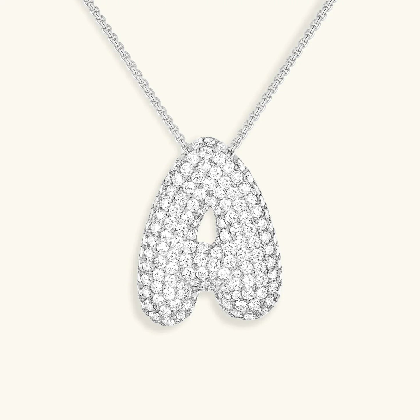 Collar de Diamantes con Inicial en Burbuja