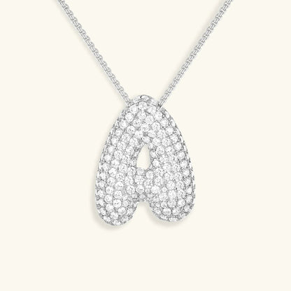 Collar de Diamantes con Inicial en Burbuja