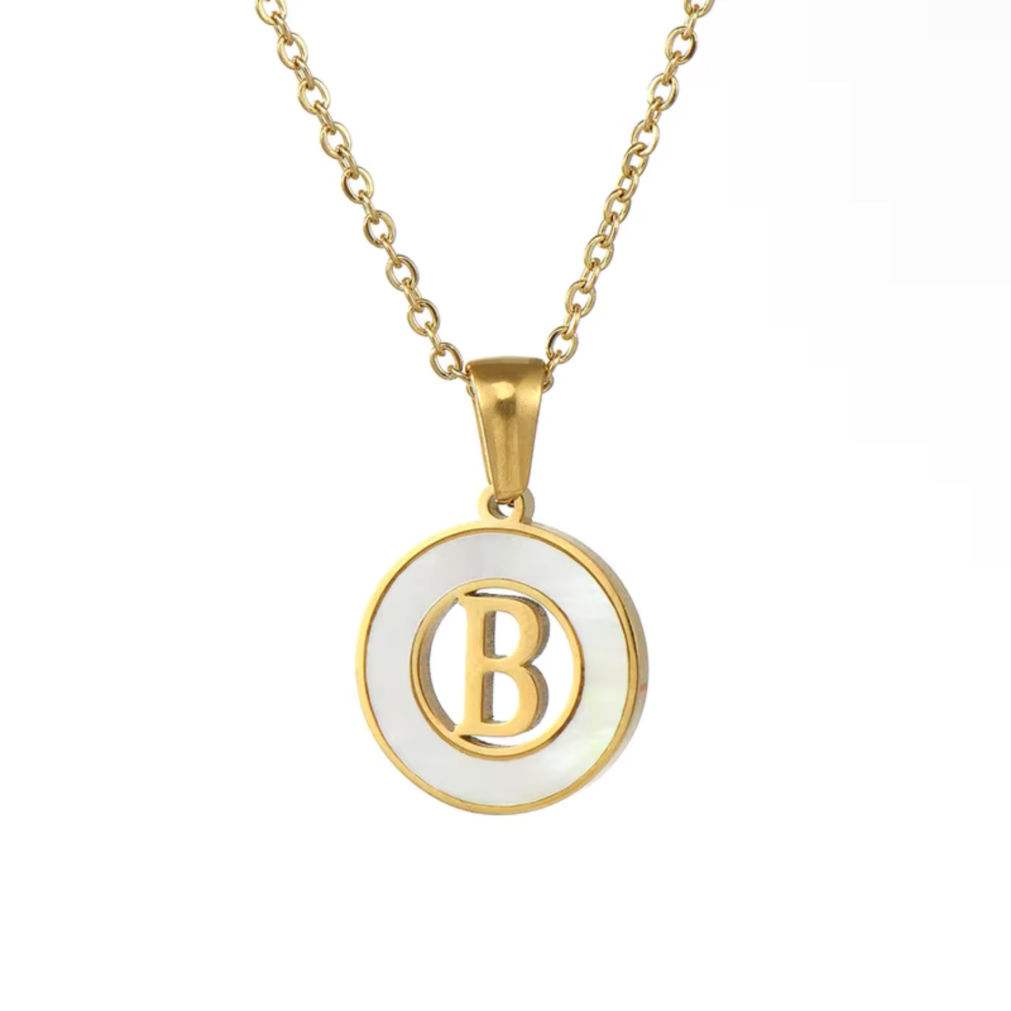 Collar de Concha con Letra Inicial
