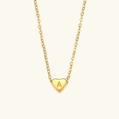 Collar de Oro con Inicial de Corazón
