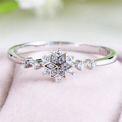 Anillo Copo de Nieve en Plata