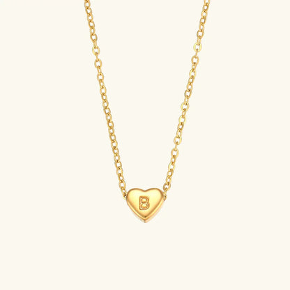 Collar de Oro con Inicial de Corazón