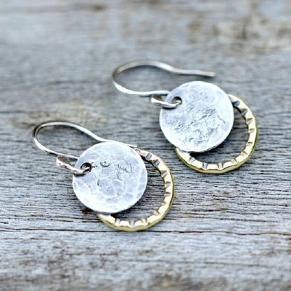 Pendientes vintage chapados en oro y plata