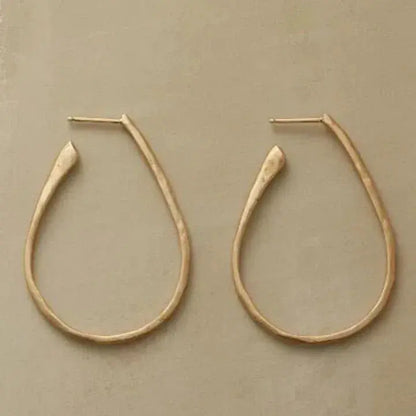 Pendientes de aro vintage de oro