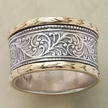 Anillo vintage dorado y plateado