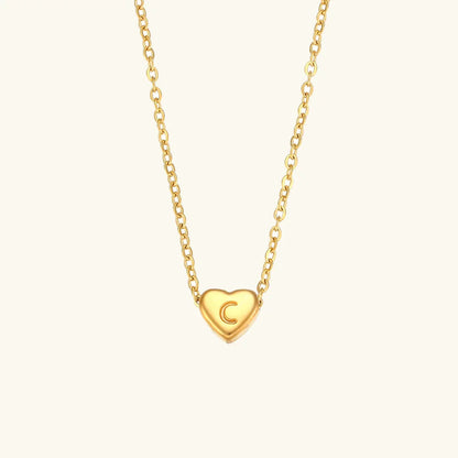 Collar de Oro con Inicial de Corazón