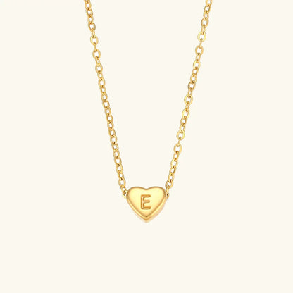 Collar de Oro con Inicial de Corazón