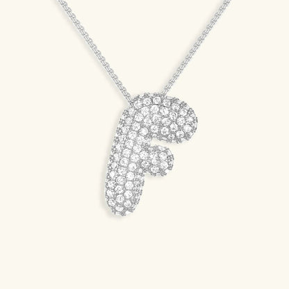 Collar de Diamantes con Inicial en Burbuja