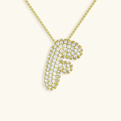 Collar de Diamantes con Inicial en Burbuja