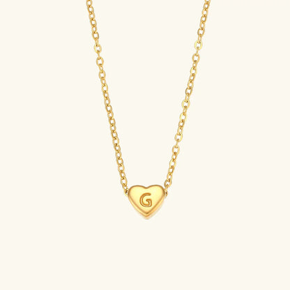 Collar de Oro con Inicial de Corazón