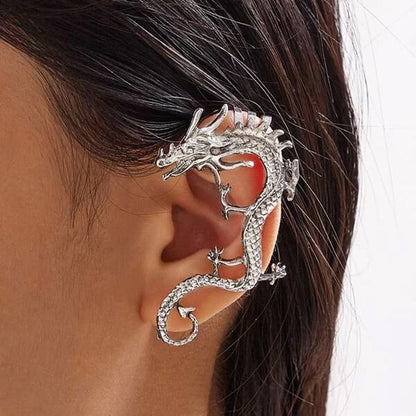Pendientes de dragón en plata