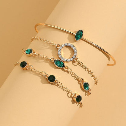 Conjunto de Pulseras Doradas Celestial