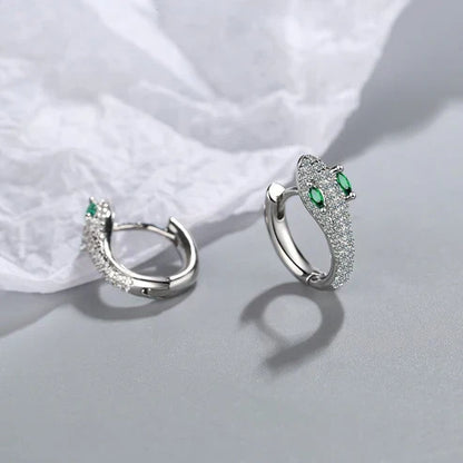 Pendientes de plata con forma de serpiente