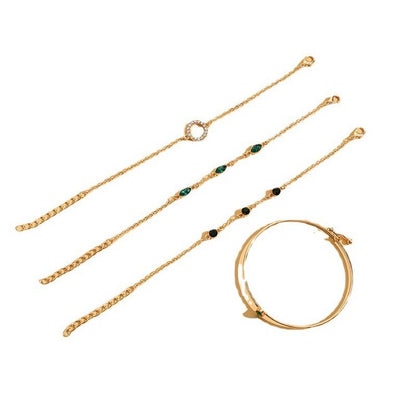 Conjunto de Pulseras Doradas Celestial