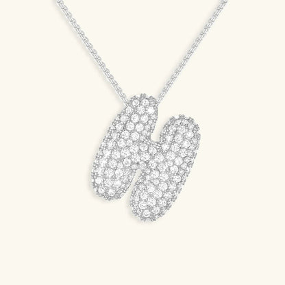 Collar de Diamantes con Inicial en Burbuja