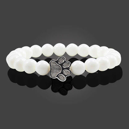 Pulsera con cuentas en forma de pata – Diseño en piedra natural