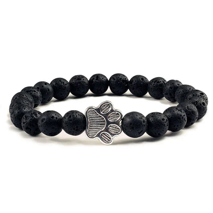 Pulsera con cuentas en forma de pata – Diseño en piedra natural