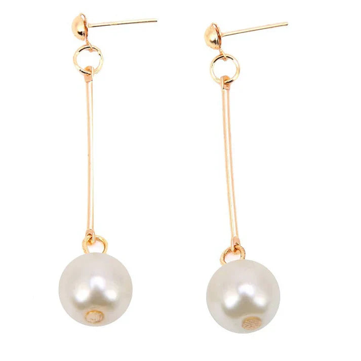 Pendientes colgantes de lujo con perlas especiales montadas a mano