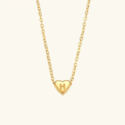 Collar de Oro con Inicial de Corazón