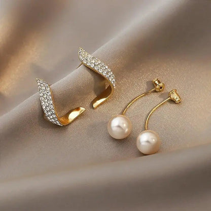 Pendientes de oro con perlas