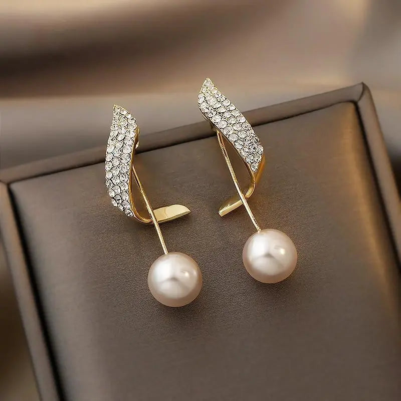 Pendientes de oro con perlas