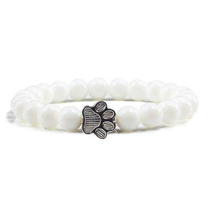 Pulsera con cuentas en forma de pata – Diseño en piedra natural