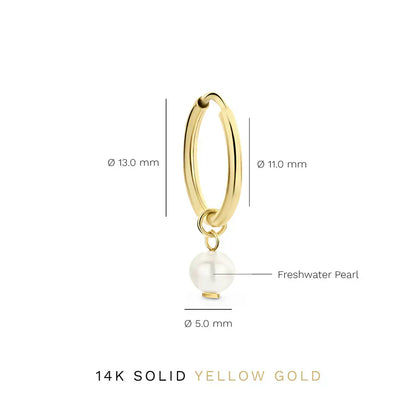 Pendientes Perla Suspensa | Oro