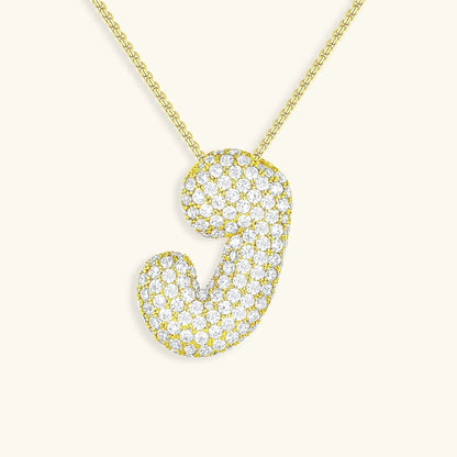 Collar de Diamantes con Inicial en Burbuja