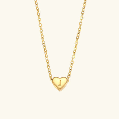 Collar de Oro con Inicial de Corazón