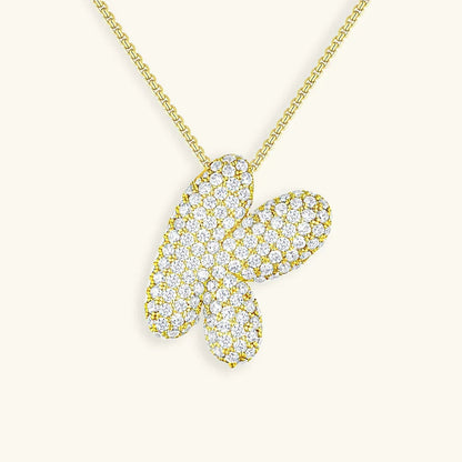 Collar de Diamantes con Inicial en Burbuja