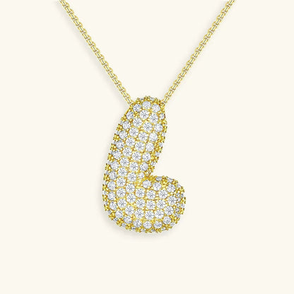 Collar de Diamantes con Inicial en Burbuja